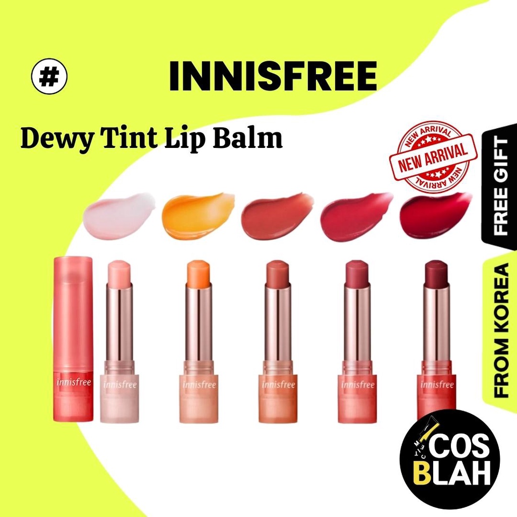 [Innisfree] Dewy Tint Lip balm 3.2g 5 Colors Shopee Malaysia
