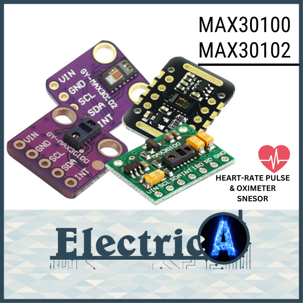 Heart-Rate Pulse Sensor & Oximeter MAX30100 MAX30102 compatible Arduino ...