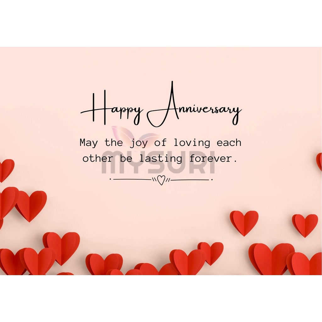 Mysuri Happy Anniversary Card / Kad Anniversary Ulang Tahun | Shopee ...