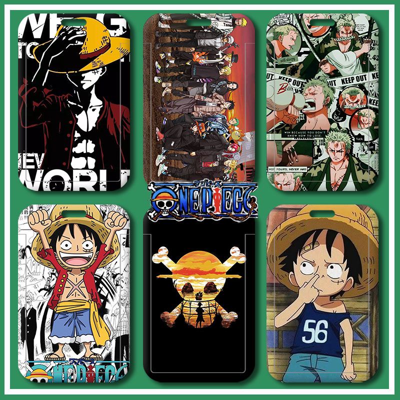 Anime One Piece Luffy Zoro Student School ID Card Personal ID Card MRT Card Holder Bank Debit Card/ Credit Card Protective Cover