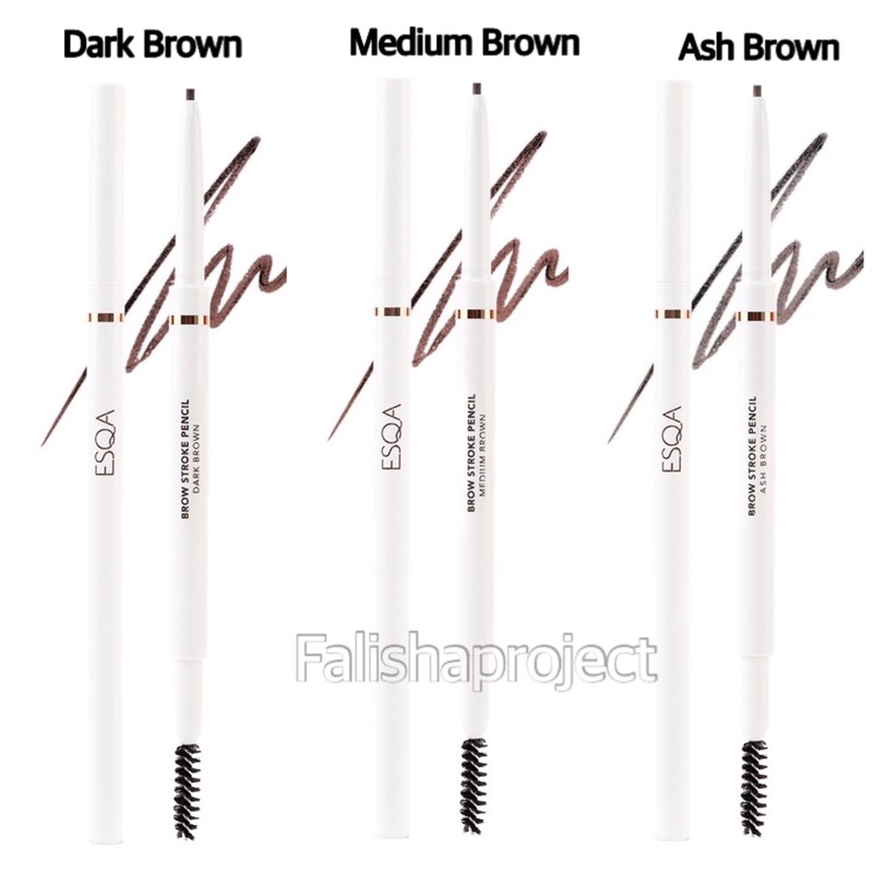 ESQA Brow Stroke Pencil - Dark Brown - Medium Brown - Ash Brown - Chocolate
