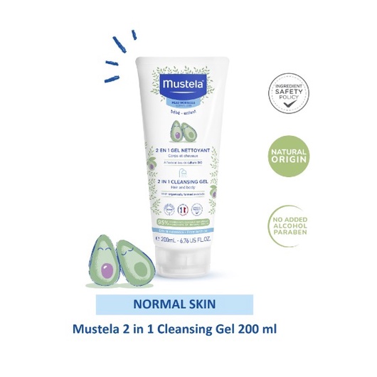 Mustela 2 in 1 Cleansing Gel 200ml Mustela Bebe 2in1 Cleansing Gel