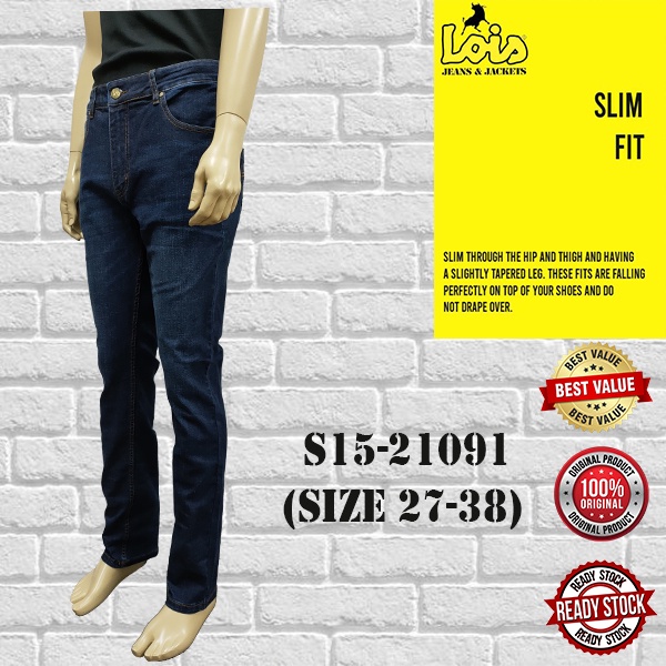 [ LOIS ] ( SIZE 27-38 ) MEN'S CLASSIC STRETCHABLE SLIM FIT / FASHION JEANS / SELUAR PANJANG JEANS LELAKI S15-21091