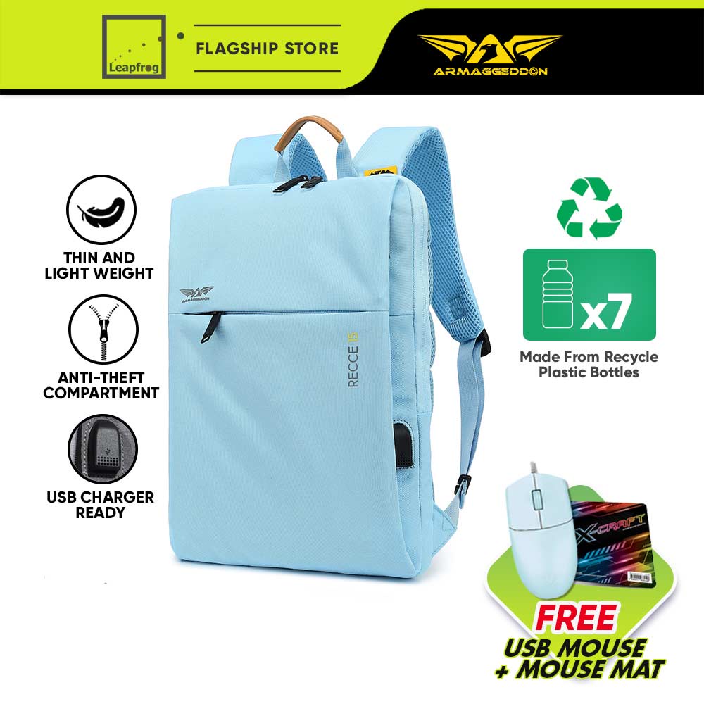 Armaggeddon Recce 15 GAIA Laptop Backpack Made from Recycled Bottle