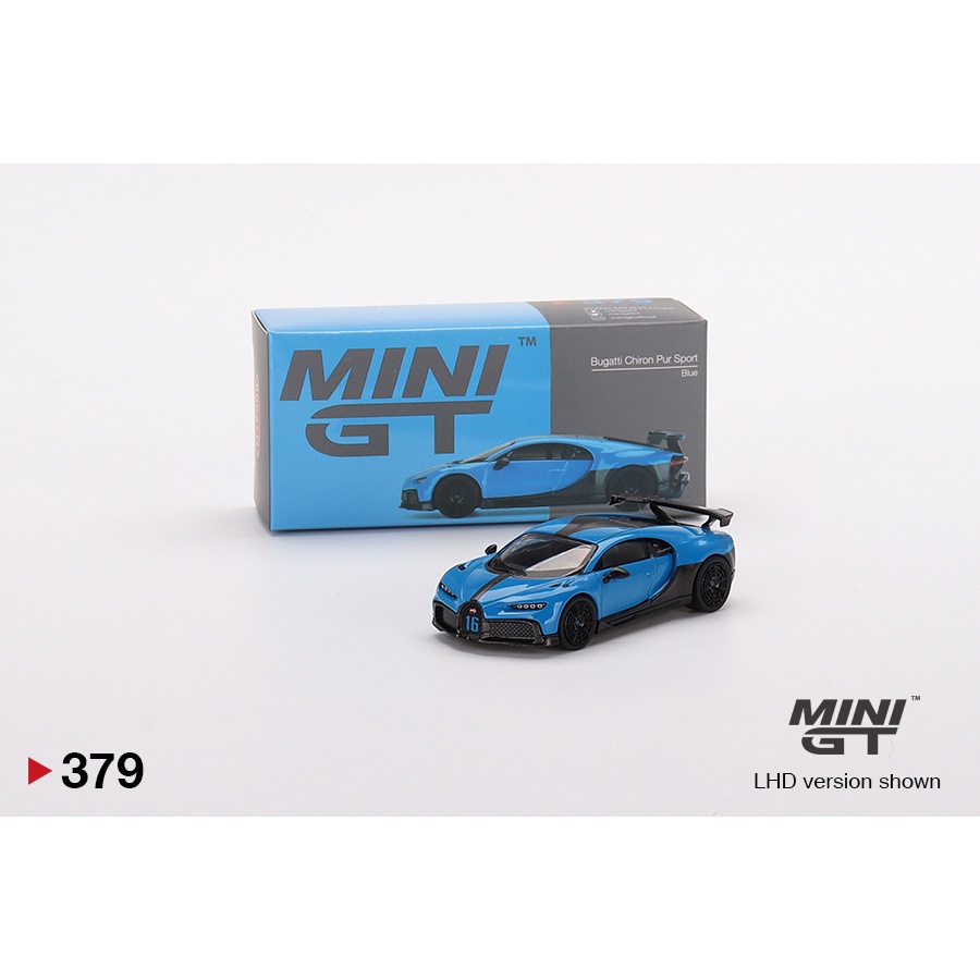 Bugatti Chiron Pur Sport - Modèle Réduit Mini GT 1:64 - Jaune Et Noir - Neuf Sous Blister