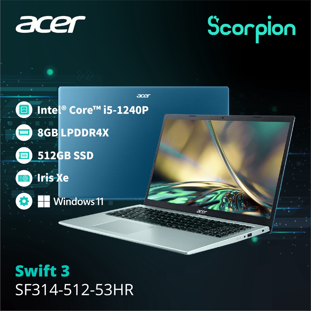 Acer Swift 3 Sf314 512 53hr Laptop Shopee Malaysia