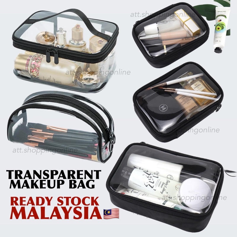 ?? READY STOCK MALAYSIA | Transparent Makeup Bag | Waterproof Makeup Bag  | PVC Makeup Bag | Transparent Makeup Bag | Shopee Malaysia