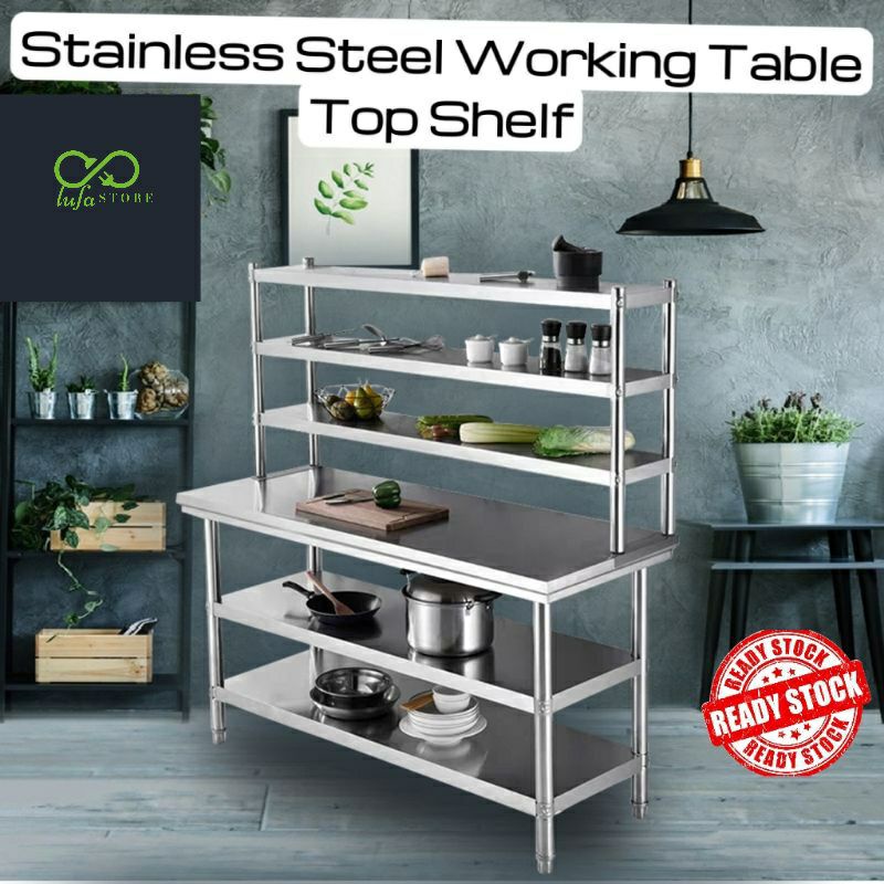 Kitchen Overshelf Rack Extend table top rack Working Table Storage Rack