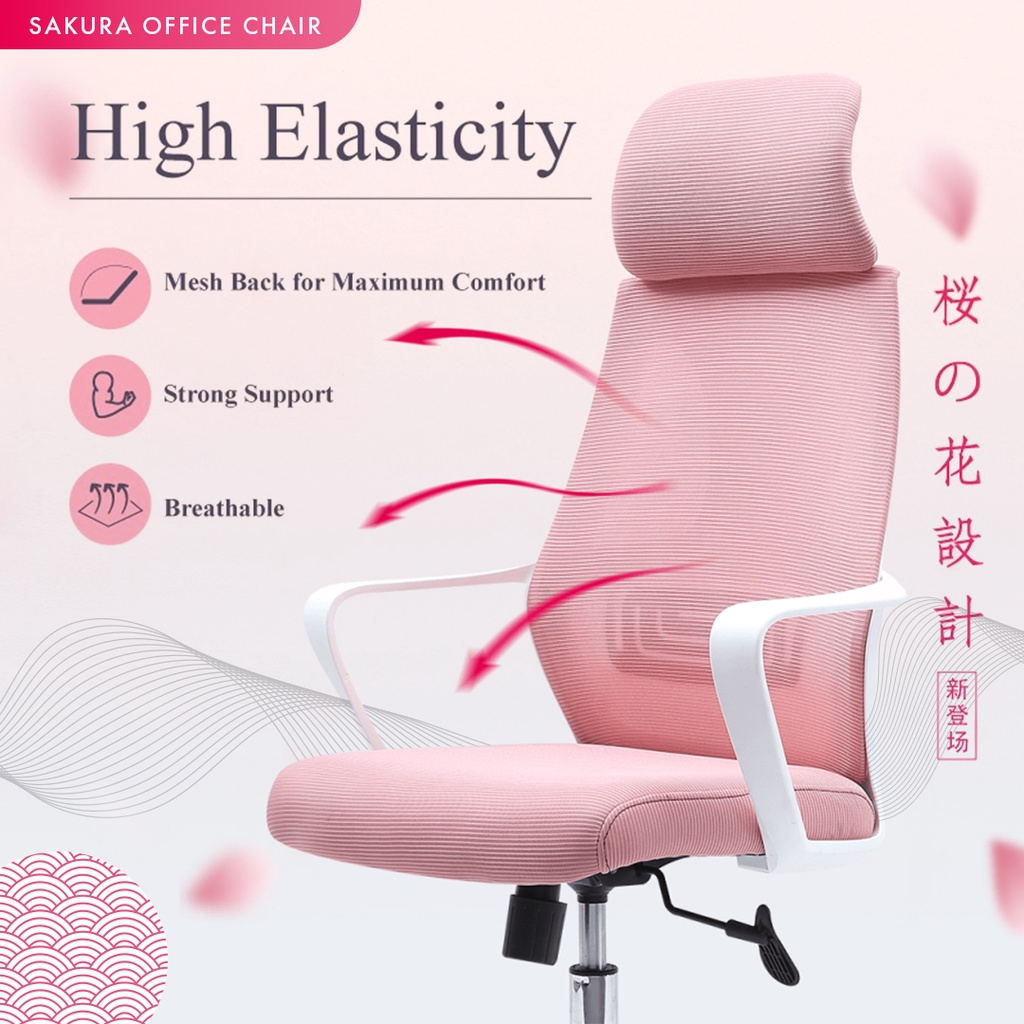 FREE SHIPPING!!! SAKURA Office Chair / Kerusi Pejabat / Study Chair