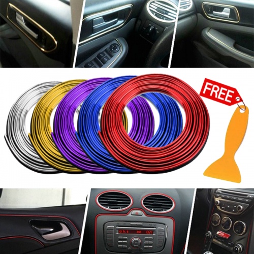 5M Car Sticker Interior Decoration Strips Car Styling Trim Dashboard