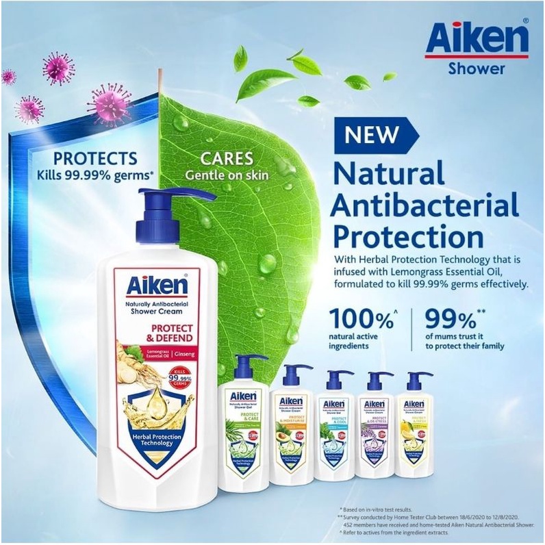 Aiken Antibacterial Shower Cream 950g free 200g Shopee Malaysia