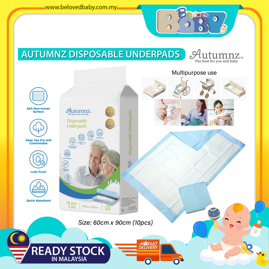 Autumnz Disposable Underpads 60cm X 90cm 10pcs Per Pack Shopee   Sg 11134201 22100 Qj2uhs4s27iv91