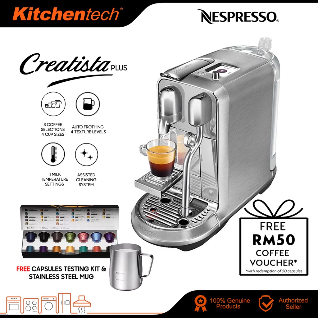 Nespresso J520MEMENE Creatista Plus Capsule Espresso Coffee Machine