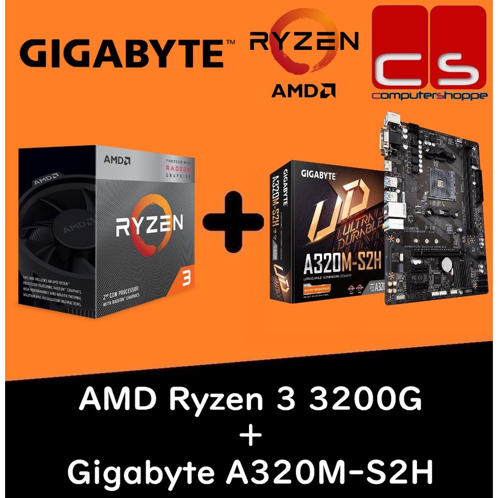 amd-ryzen-3-3200g-gigabyte-a320m-s2h-motherboard-combo-shopee-malaysia