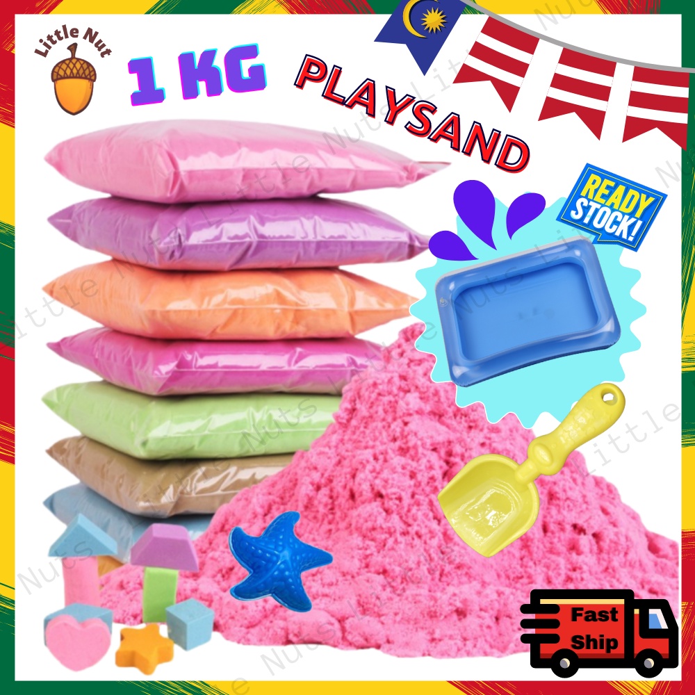 1kg THE SAND Dynamic Eco Space Sand Castle Play Set Tools Play Diy Sand