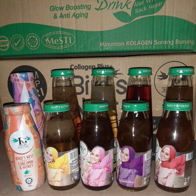 (ORIGINAL)FG Walet bird nest drink Honey/Apple Blossom/Aloe Vera/Longan&Madu/Bunga Epal/Premium