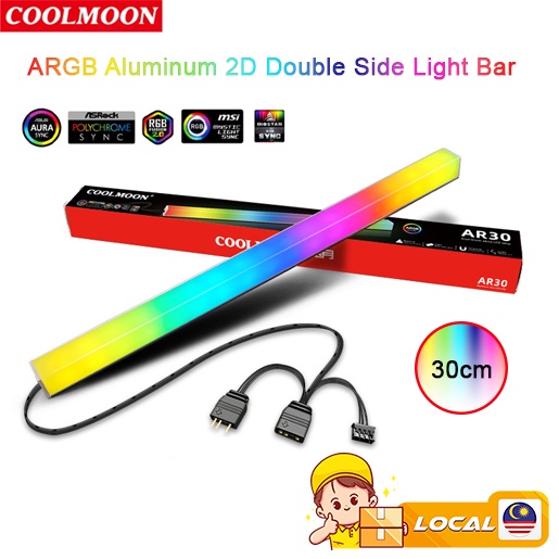 Coolmoon Aluminum Alloy Argb Pc Case Led Light Strip Magnetic Computer 