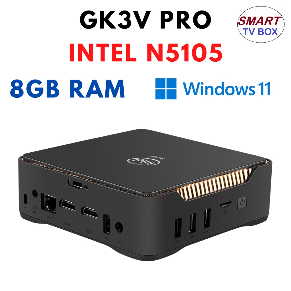 GK3V Pro Intel N5105 Windows 11 Mini PC DDR4 8GB 128GB SSD Dual WIFI