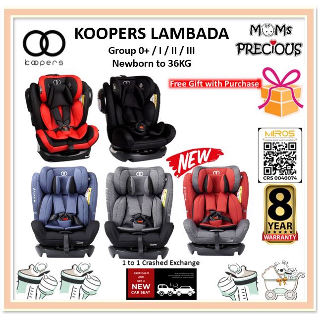 Koopers Lambada Convertible Baby Car Seat 8 Years Warranty Shopee