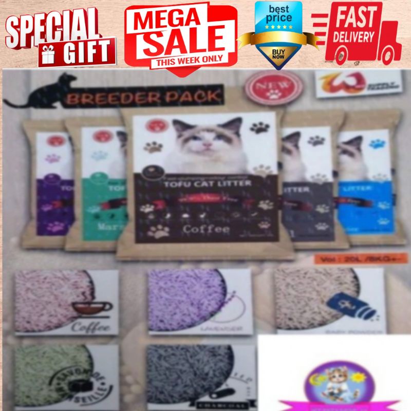 PROMOSI CNY}TOFU CAT LITTER 20L/8KG, TOFU CAT LITTER BREEDER PACK 20L