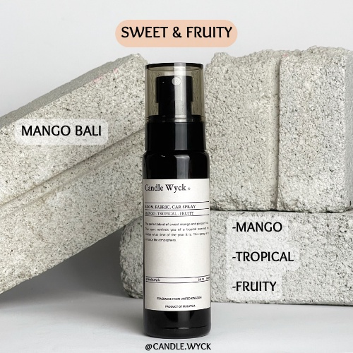 Mango Bali - Room & Car Premium Aromatic Spray 100ml l Room Spray l Linen Spray