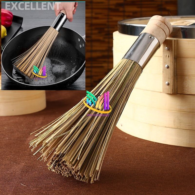 Heavy Duty Bamboo Wok Brush / Berus Kuali Buluh / Berus Kuali Shopee