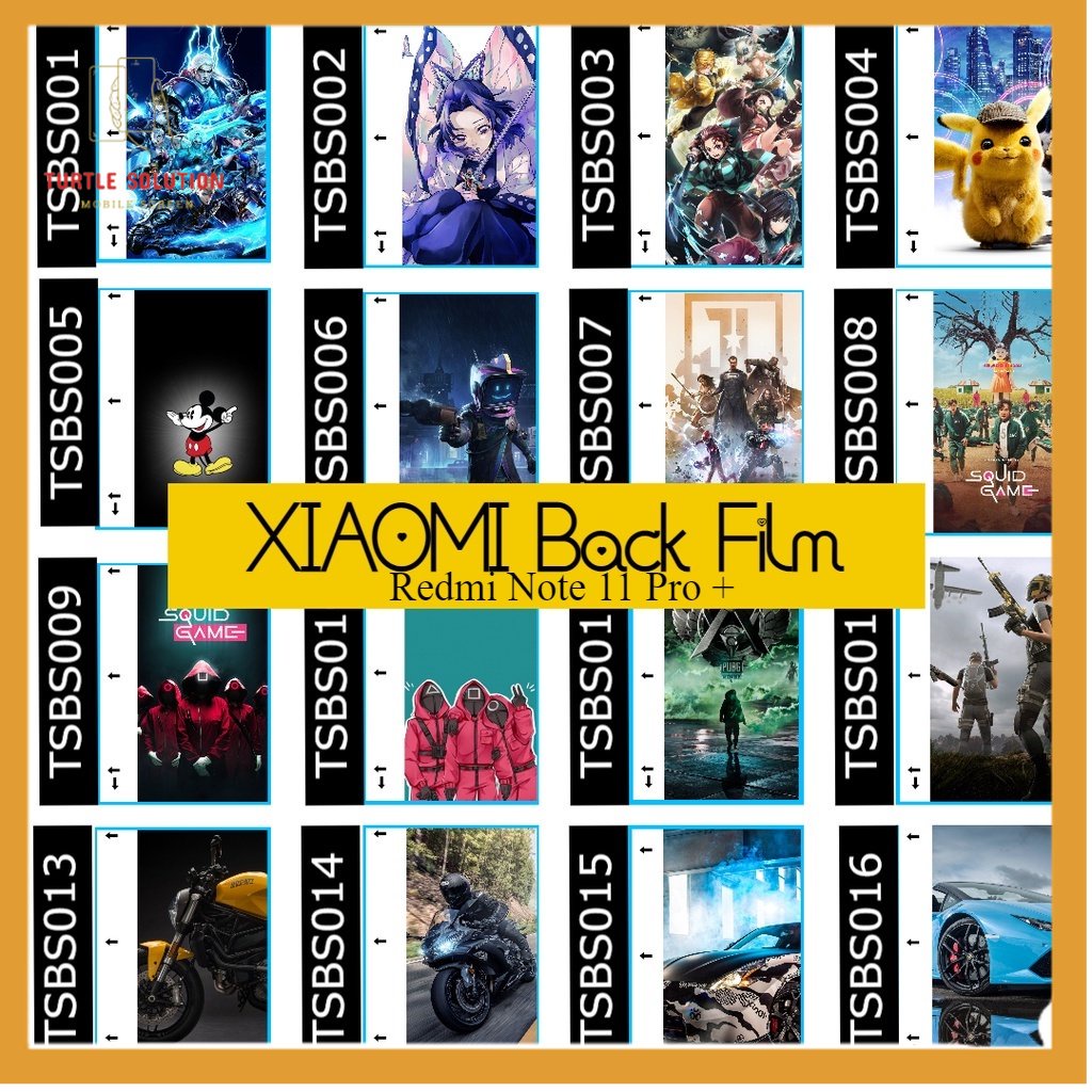 Xiaomi POCO M5S / M5 / C40  DIY Mobile Back Film Phone Protector Sticker Wrap