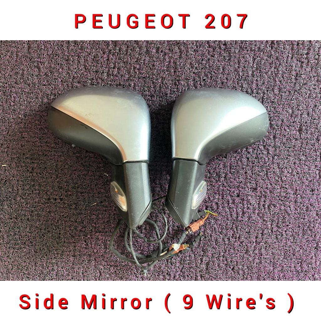 Peugeot 207 Auto Flip Side Mirror With Signal ( 9 Wires ) / Door Side