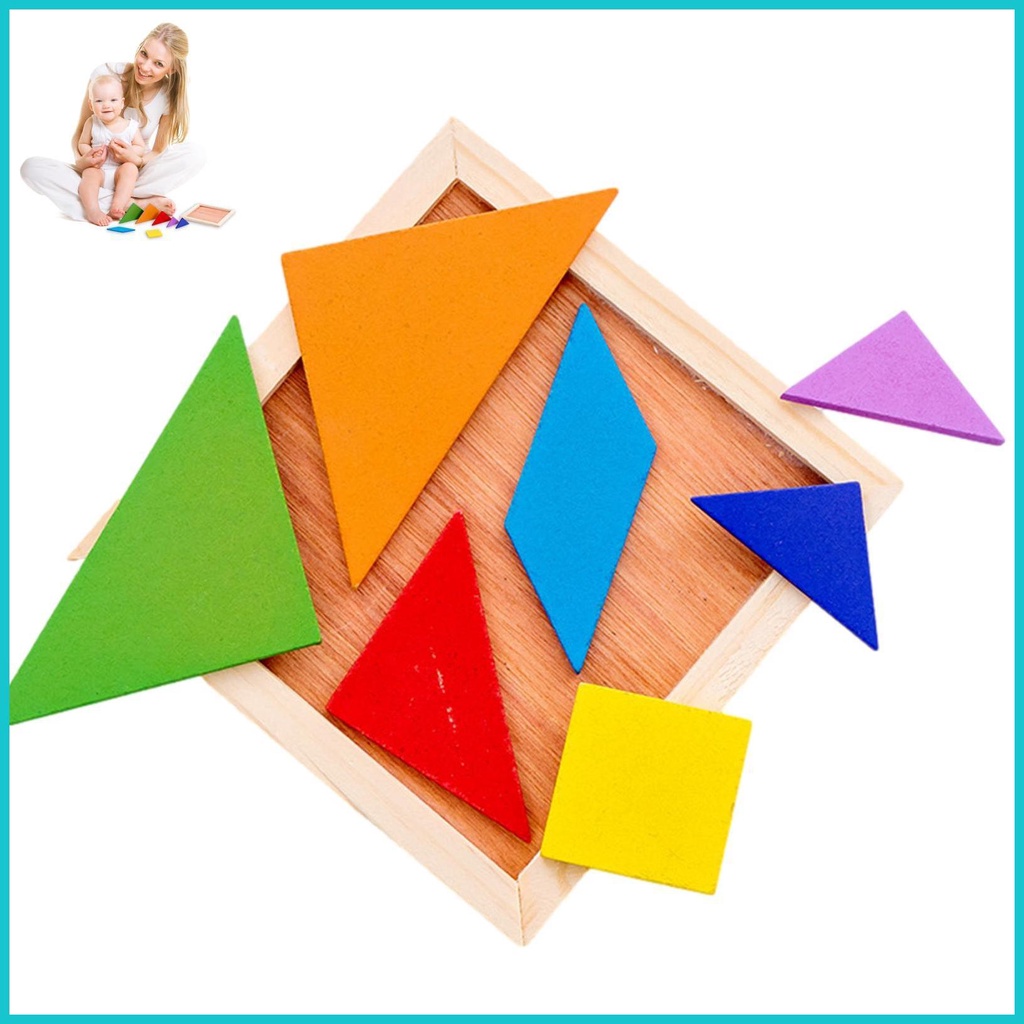 Tangrams for Kids 7 Pieces Classic Tangram Puzzles Game Toys Colorful Educational Tangrams for