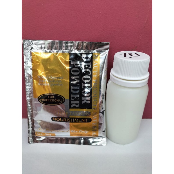 Hair bleaching power 15g +natura developer 12 60ml Shopee Malaysia