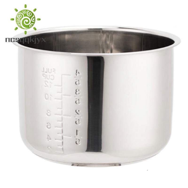 6L Pressure Cooker Inner Pot Rice Pressure Cooker Liner Stainless Steel Inner Pot Minute Pressure Cooker Liner