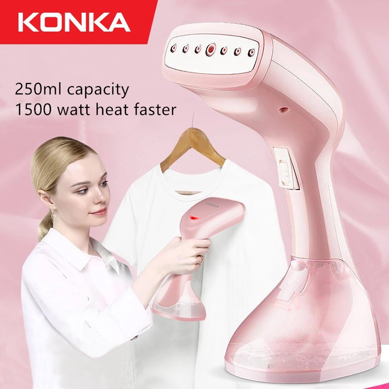 KONKA Handheld Steamer 1500W Powerful Garment Steamer Portable 15 Seconds FastHeat Steam Iron
