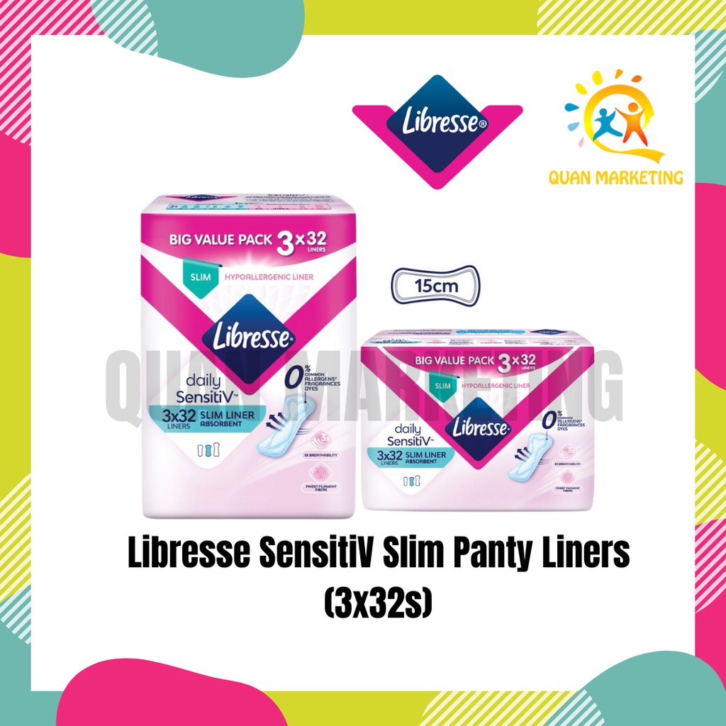 Libresse SensitiV Slim Panty Liners (3x32s) Shopee Malaysia