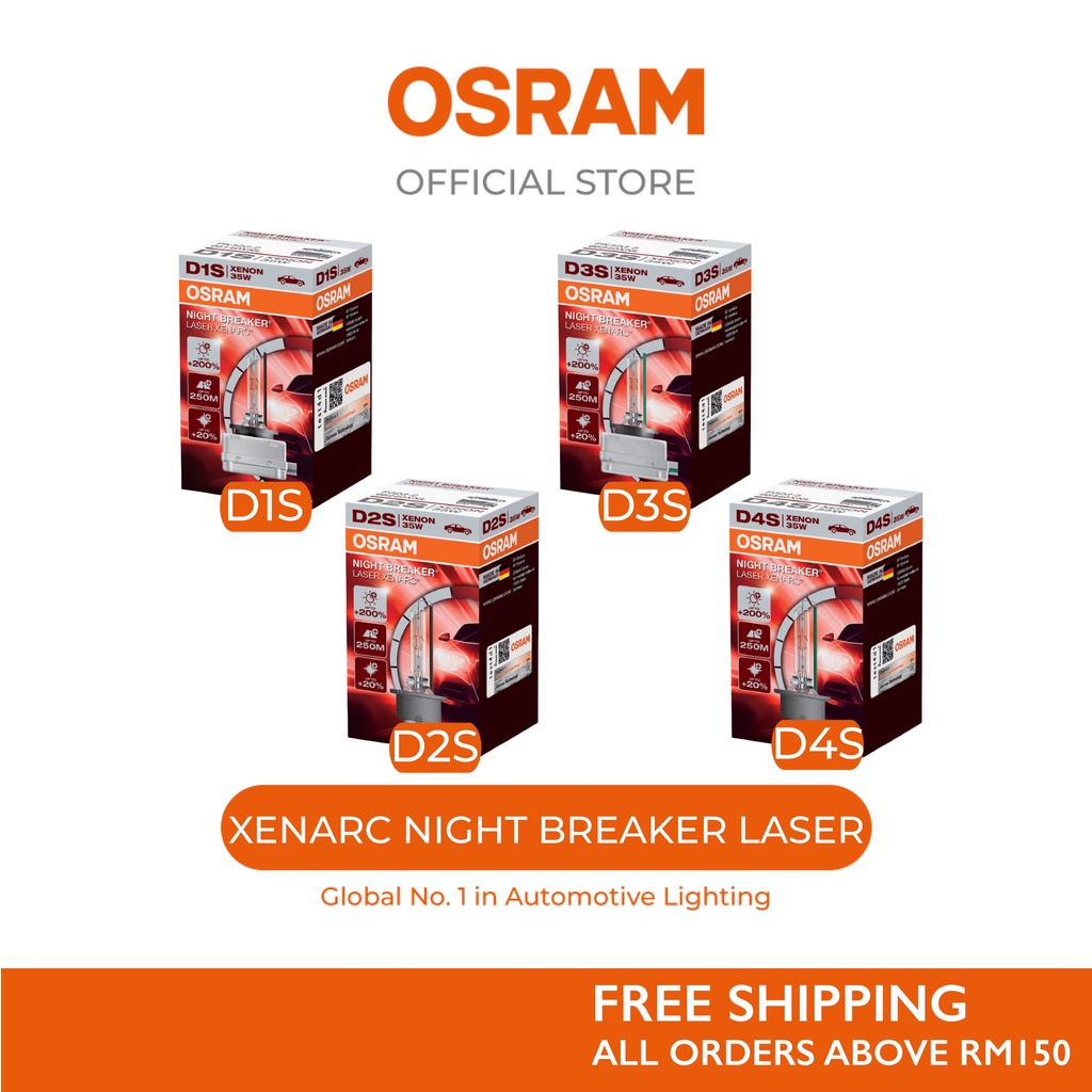 Incorporate Incessant Installation OSRAM XENARC Night Breaker Laser | HID | 1 PC | All Sizes | D1S, D2S, D3S,  D4S | 100% Original | Shopee Malaysia