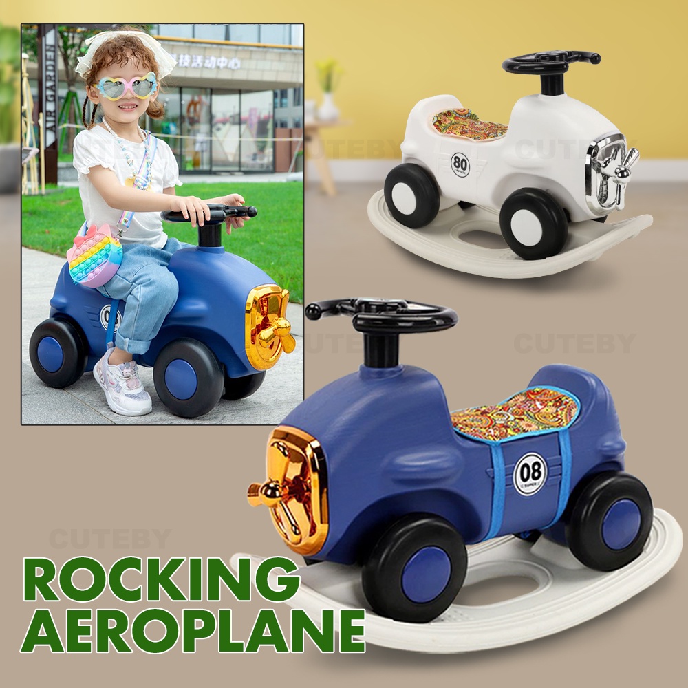 2 In 1 Multifunctional ROCKING AEROPLANE Kuda Goyang Mainan Budak Kids