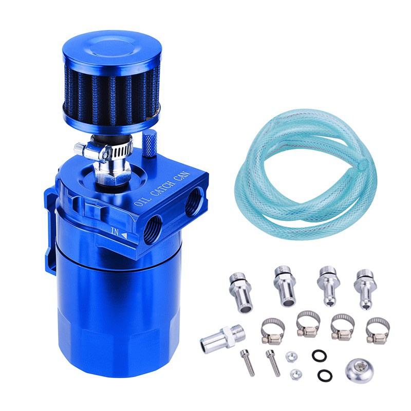 Car Aluminum Reservoir Oil Catch Can Tank Baffled Reservoir With Filter