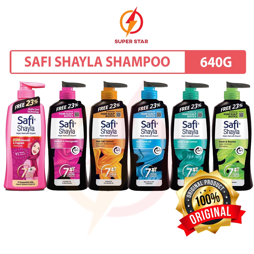 Safi Shayla Shampoo 640g (Fresh & Bounce/ Supa Smooth/Smooth Manageable