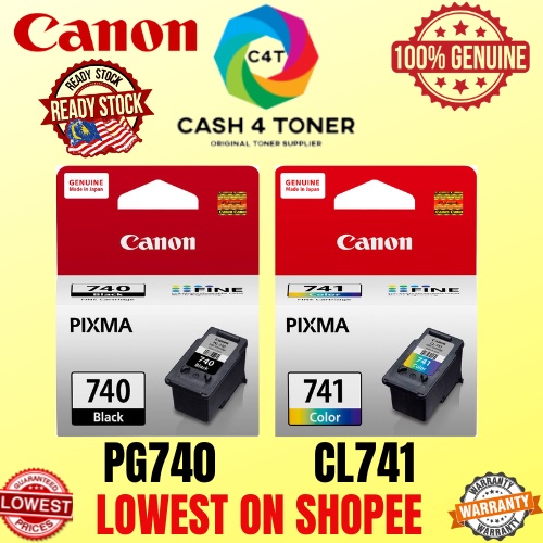 Genuine Canon Pg 740 And Cl 741 Ink Cartridge Pg740 Cl741 Pg 740 Cl 741 Mg2170 Mg3170 Mg4170 