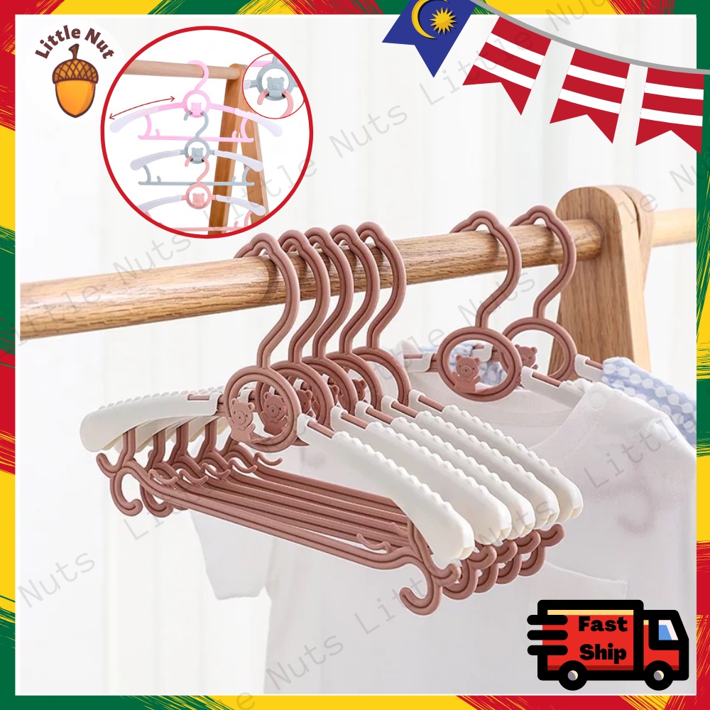 Adjustable Budak Kids Baby Hanger Clothes Hanger Racks Penyangkut Baju