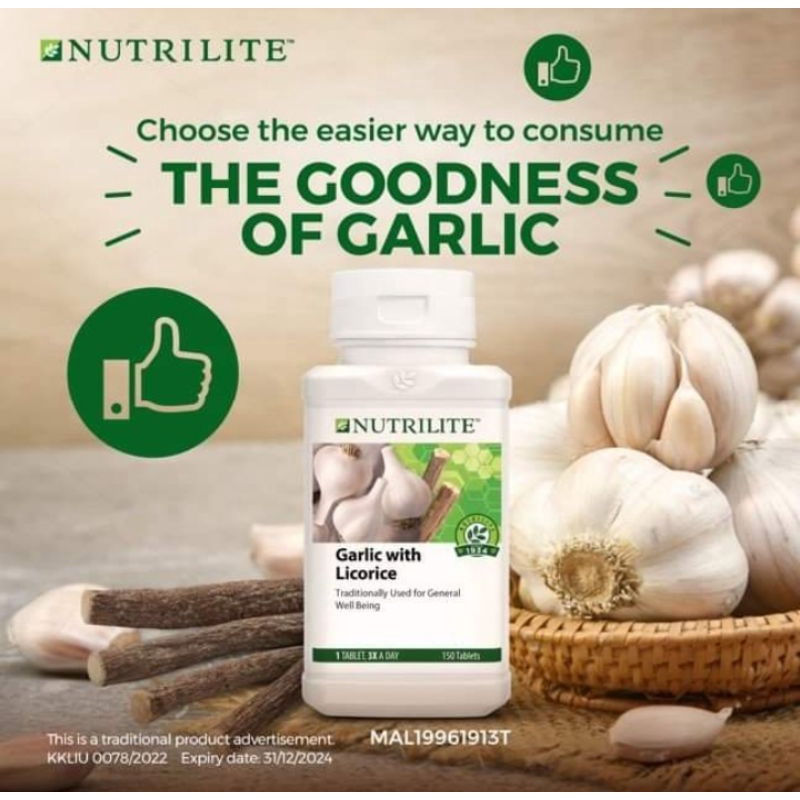 100 ORIGINAL Amway Nutrilite Garlic With Licorice Shopee Malaysia