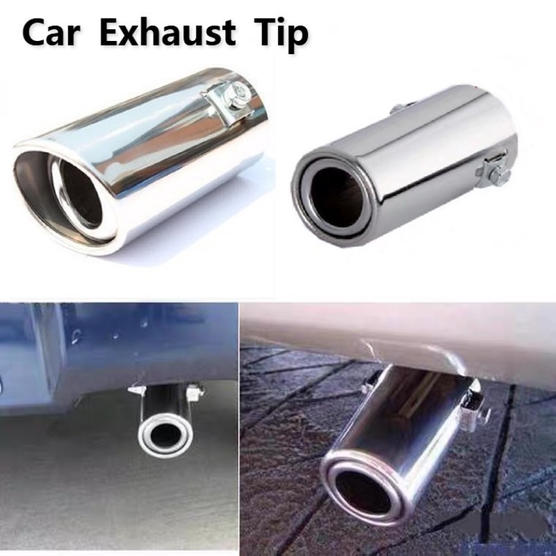 Car Exhaust Tip Steel Stainless Chrome Muffler Exhaust Tip Modification