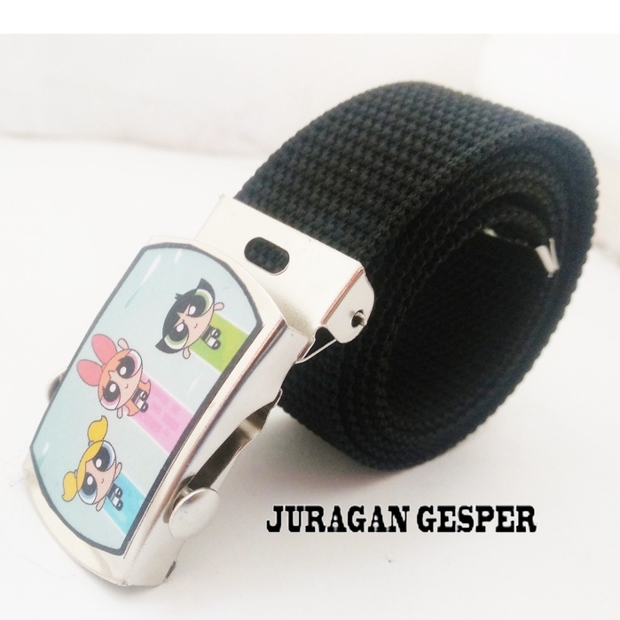 Girls Buckle / Girls Belt Cartoon Motif Power Puff / Children's Belt