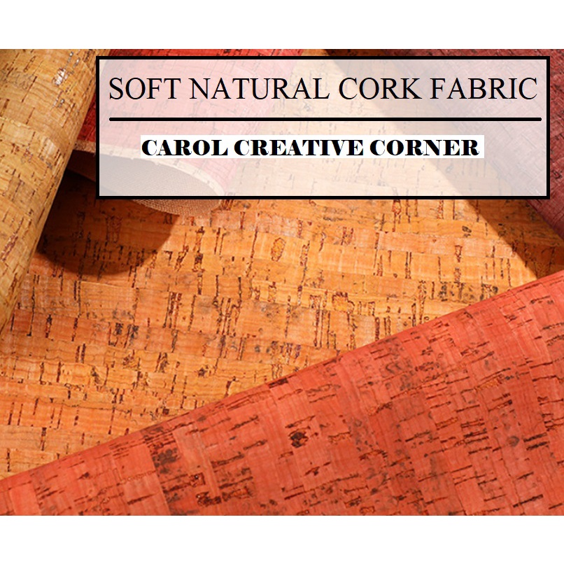 Soft Natural Cork Fabric with TC backing | Shopee Malaysia