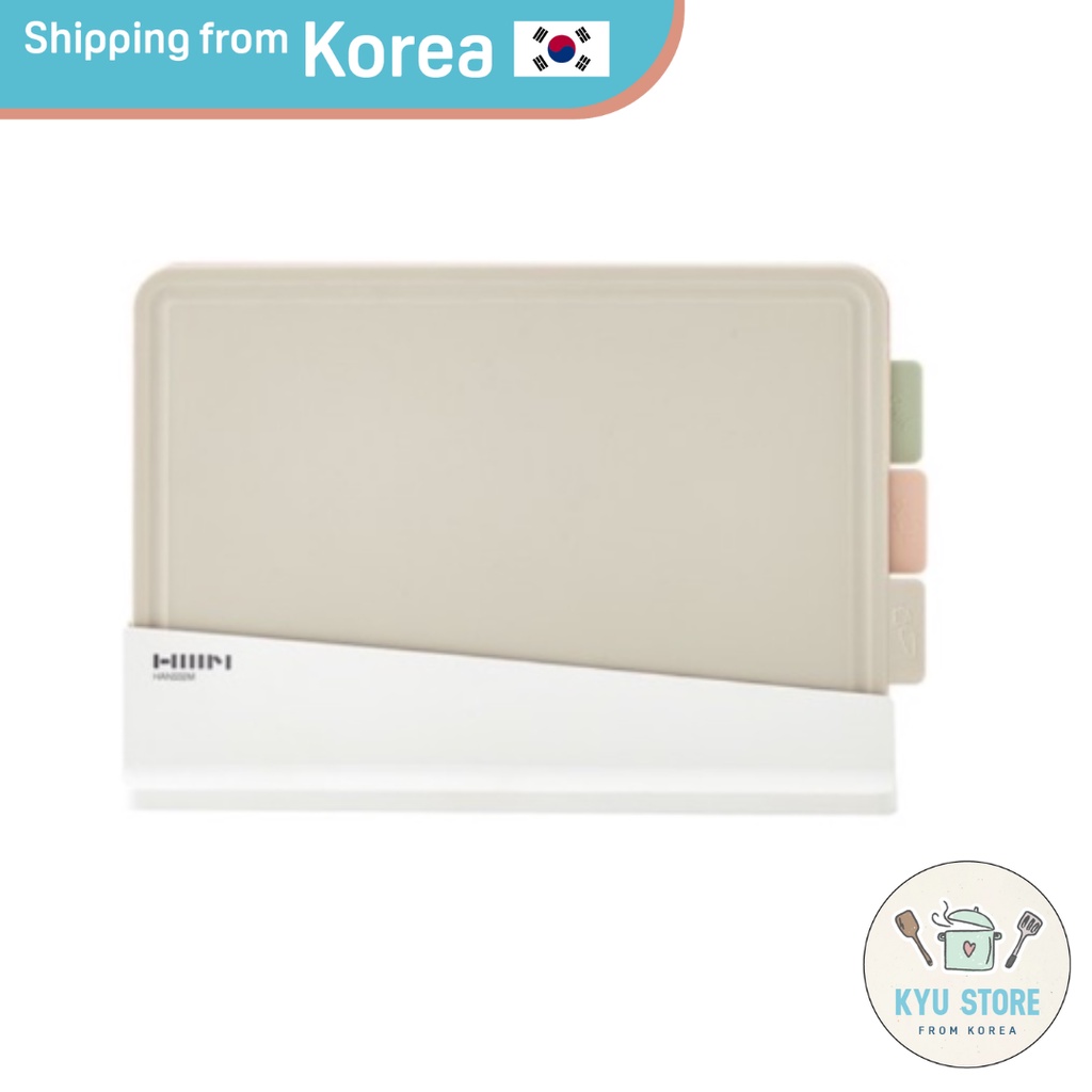 [HANSSEM KOREA] Slim Index Pastel Chopping Board Set of 3 With Stand