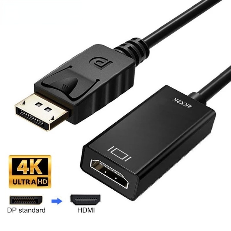 4K/1080P Display port To HDMI Converter V1.4 DP To HDMI Adapter Cable ...