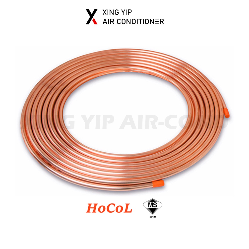 [0.61mm x 15m] Hocol Pure Copper Pipe / Copper Tube / Air Cond Pipe