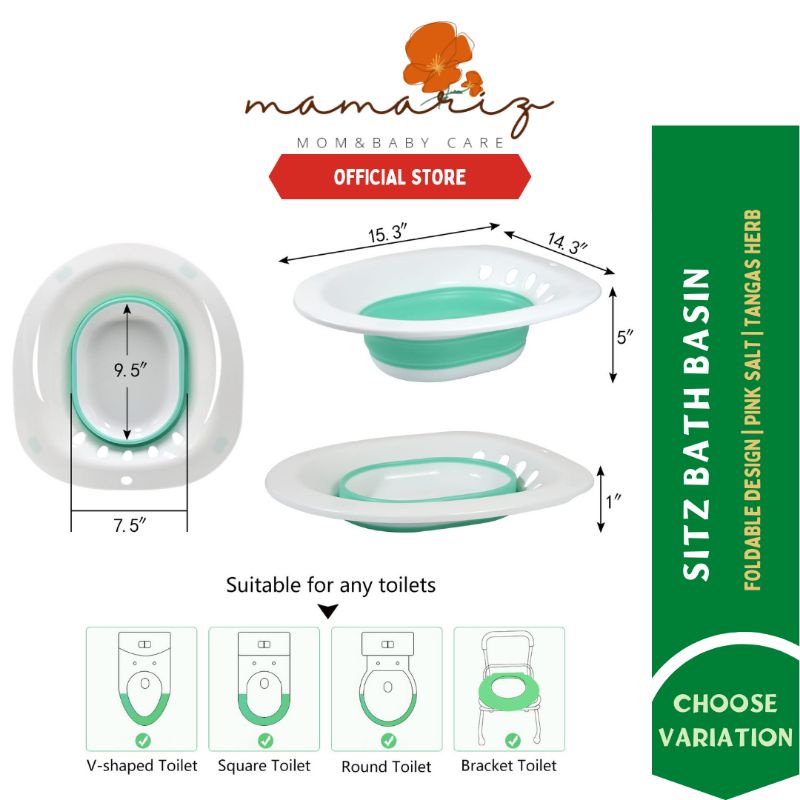 (MAK KUNTUM)Foldable Sitz Bath Basin for Maternity /Hemorrhoids Basin