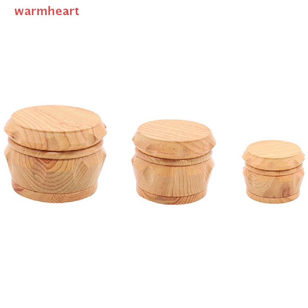 (warmheart)  Grinder With Cutg Blades 40 55 63MM Wood Zinc Alloy 4 Layer Herb