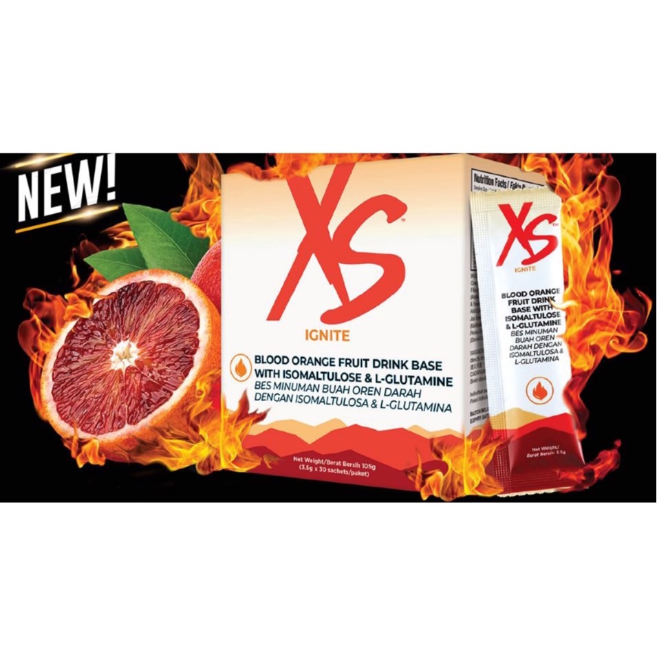 Amway XS Ignite Blood Orange Fruit Drink Base With Isomaltulose & L