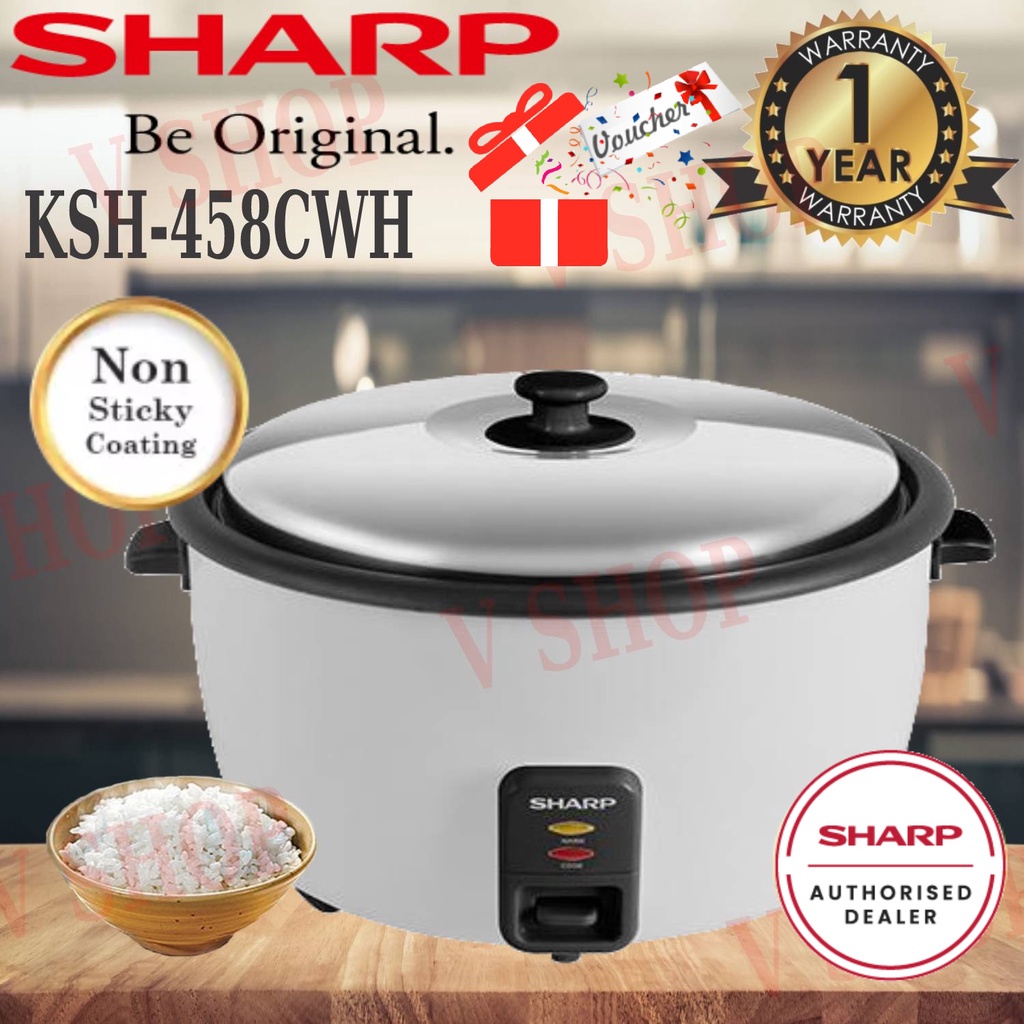 Sharp 4.5L COMMERCIAL NON STICK POT RICE COOKER KSH458CWH Shopee Malaysia
